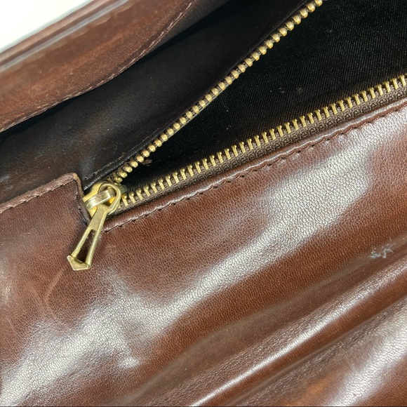 Vintage Bottega Veneta Intreciatto Men's Brown Calf Leather Briefcase Satchel - Picture 13 of 14